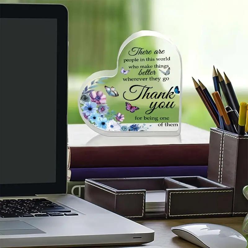 Seasonal decoration,Collectible Figurines Thank You Desk Decor - Aesthetic Room Decor, Office Decor for Women, Unique Gifts