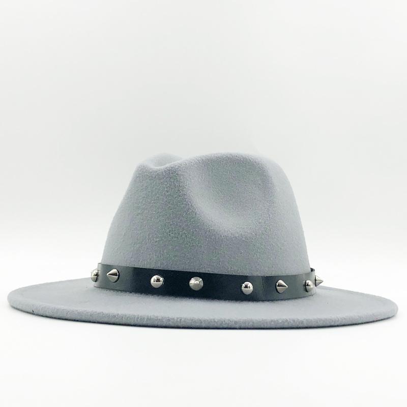 Special Felt Hat Men Fedora Hats With Belt Women Vintage Trilby Caps Wool Fedora Warm Jazz Hat Chapeau Femme Feutre Panaman Hat