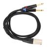TS Mono Plug Y Splitter Cable Microphone Splitter Cable  for Amplifiers