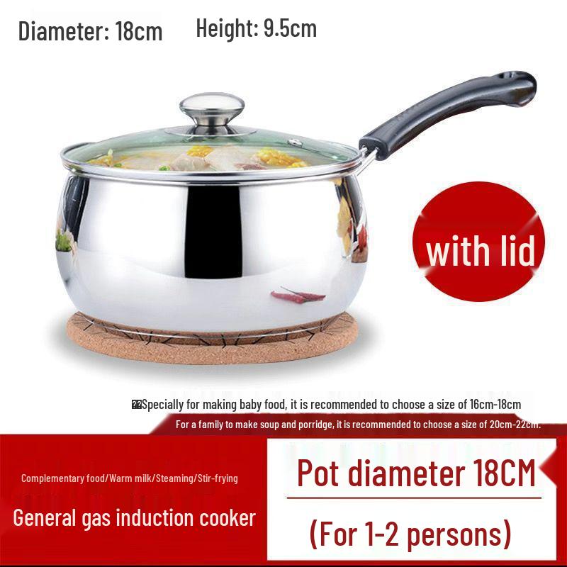 316 Extra Thick Stainless Steel Non-Stick Infant Milk and Food Saucepan