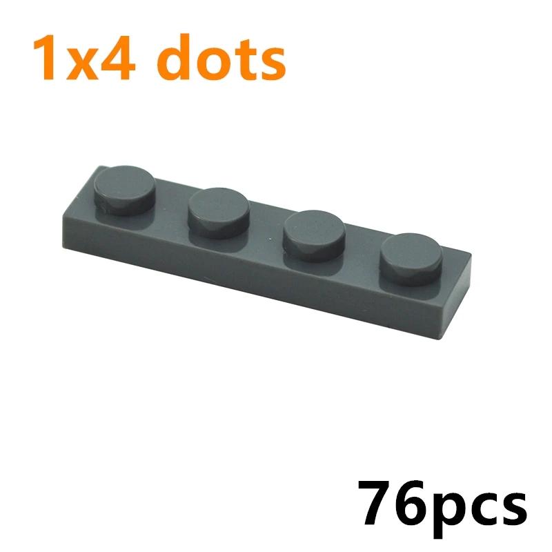 

76Pcs DIY Building Blocks Thin Plate 3710 Figures 1x4 Dots Bricks Construction Creative Size MOC Compatible With Toys for Kid