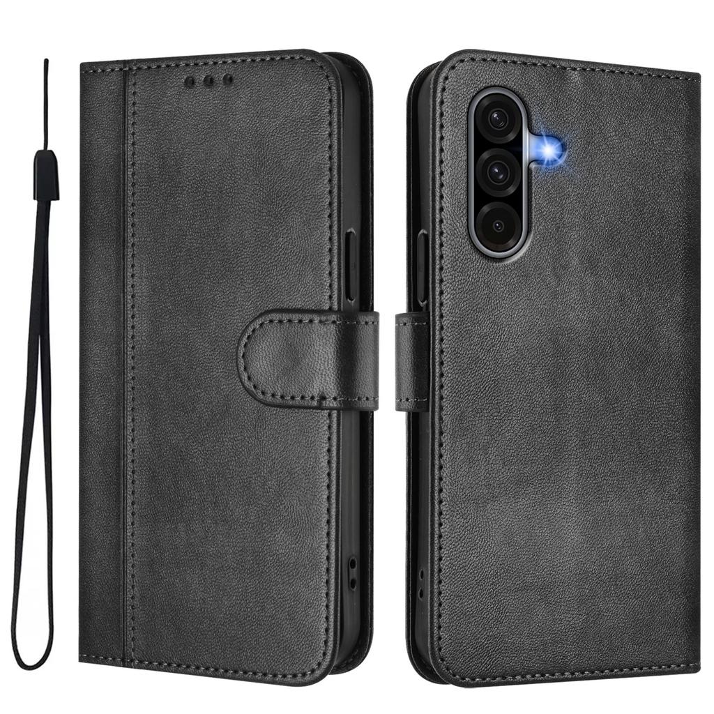 For Samsung Galaxy A36 5G Cases Wallet Stand Retro Texture Leather Phone Cover with Lanyard