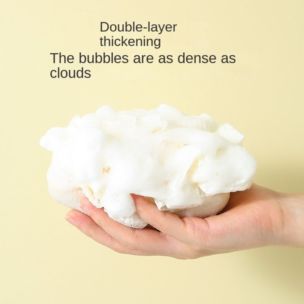 2Pcs Non-loose Back Massage Foam Net Super Soft Bath Flower Ball Cloud Scrub Towel  Student