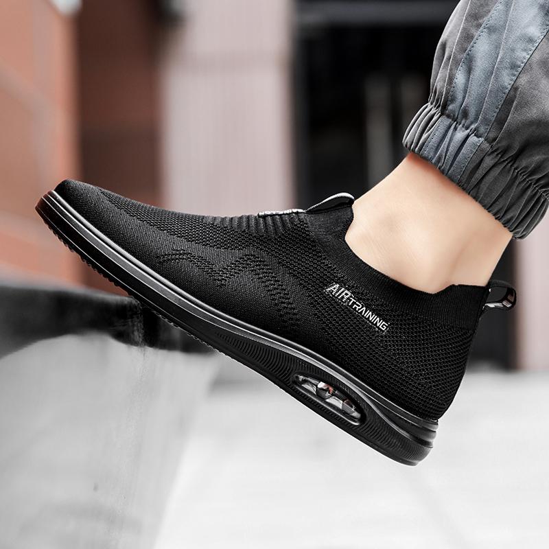 Fashion Lightweight Men Sneakers Mens Casual Shoes Running Shoes Breathable Slip on Wear-resistant Men Loafers 