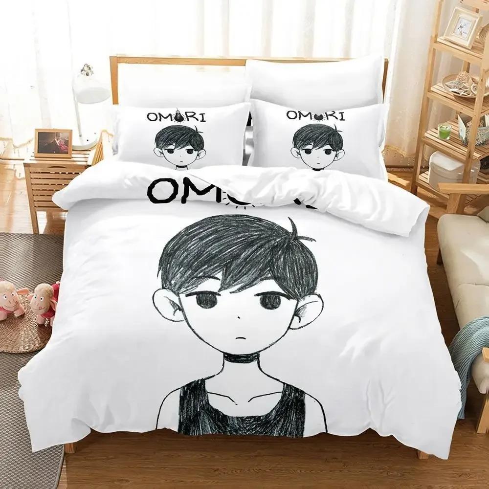 

Комплект постельного белья Kawaii Omori Single Twin Full Queen King Size Bed Aldult Kid Bedroom Duvetcover 3D Print Anime Bed Sheet 70x133cm 2pcs