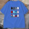 Summer Ice Cream Graphic Vintage Mens Cotton T-Shirt O-neck-short-sleeved Tee Unisex Casual Tshirts Top
