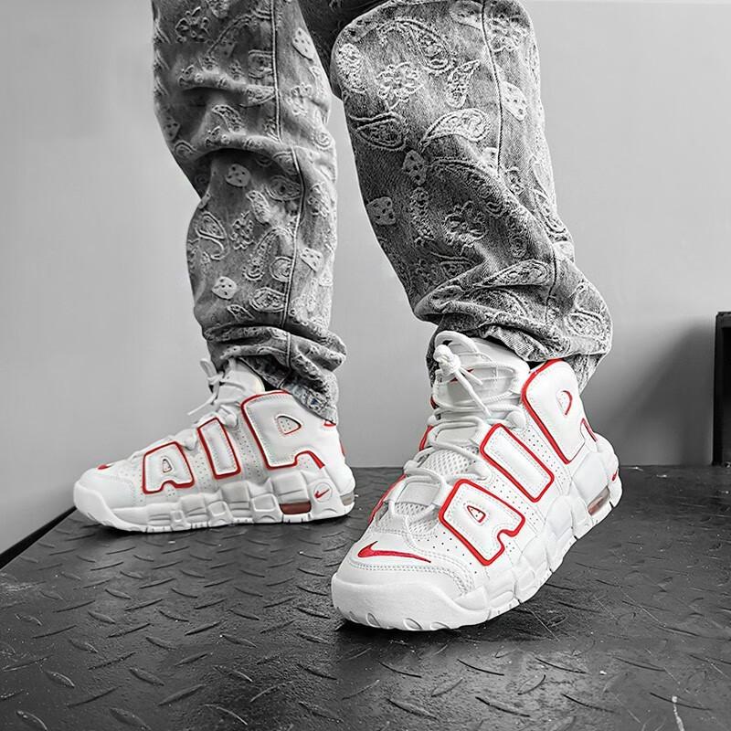 Nike Air More Uptempo 'White Varsity Red Outline' 2018/2021 GS