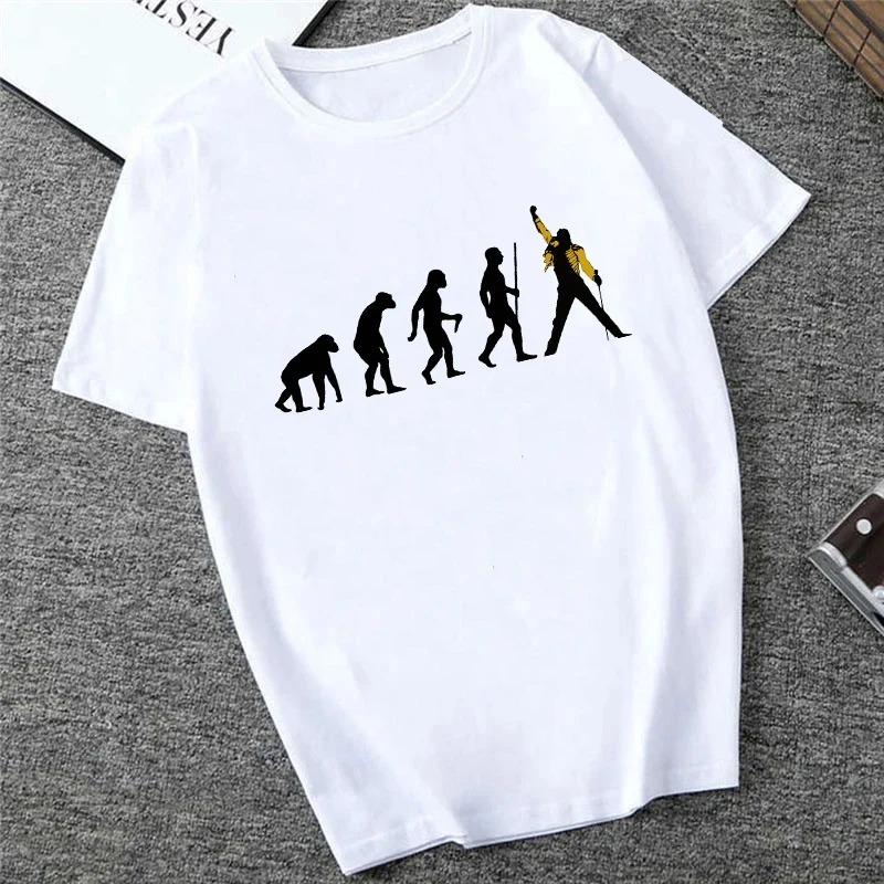 Freddie The Queen Tričko Bílé Módní Dámská Trička Harajuku Kawaii Oblečení Krátký Rukáv Letní Tričko Ležérní Dámský Top O-výstřih