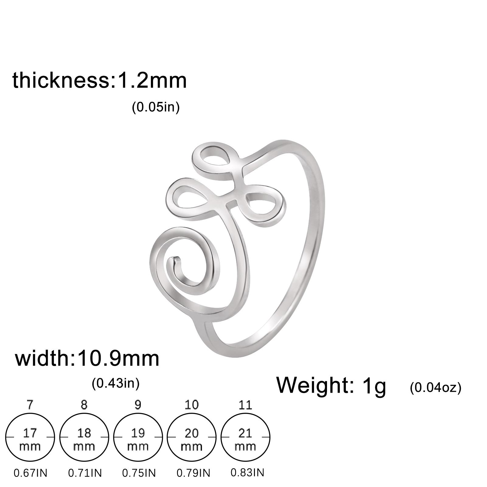 LIKGREAT Lotus Flower Unalome Rings Yoga Buddhism Mandala Finger Rings Om Symbol Amulet Vintage Stainless Steel  Jewelry Gifts 7