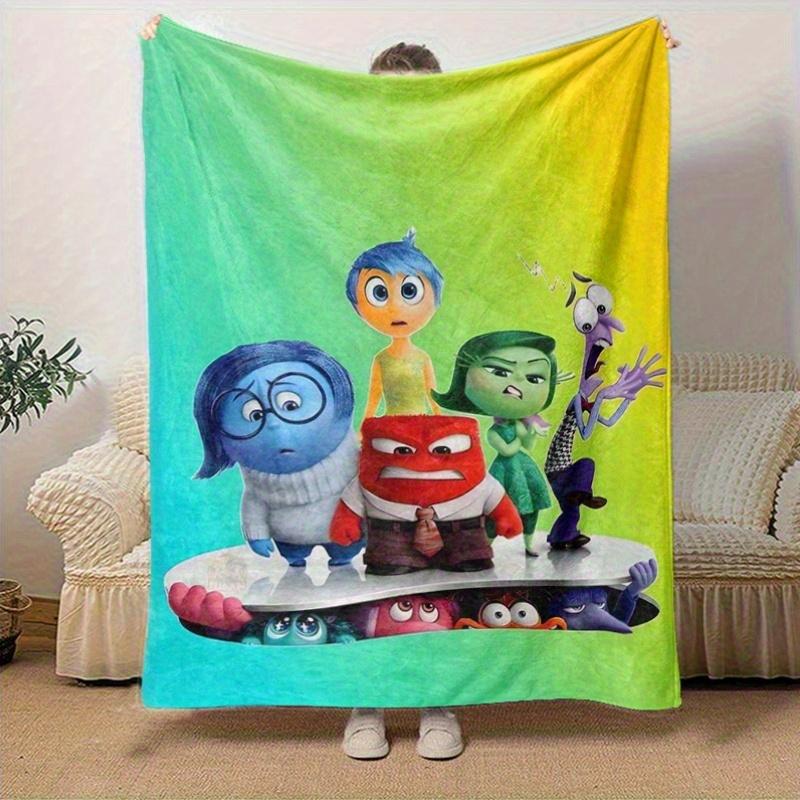 1pc, "Inside Out" Emotion Character Print Blanket Perfect for Home Decor, Couch Cover, Outdoor Use, Travel, Camping