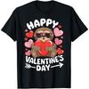 Happy Valentines Day Sloth Red Hearts Graphic Women Girls Cotton Men T Shirt