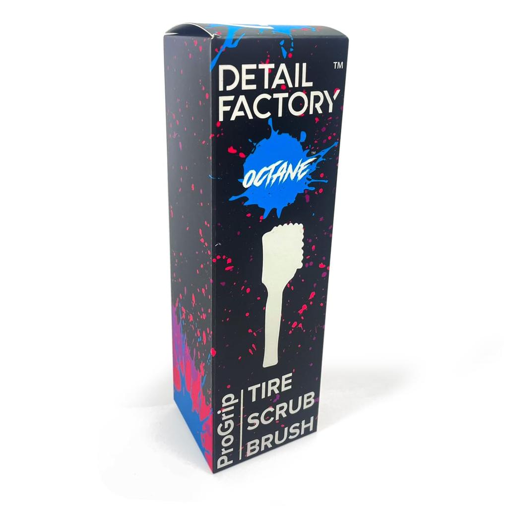 Detail Factory Tire Scrub Brush - Ergonomic Design for Easy Tire Cleaning Octane Riptide Teal x Black