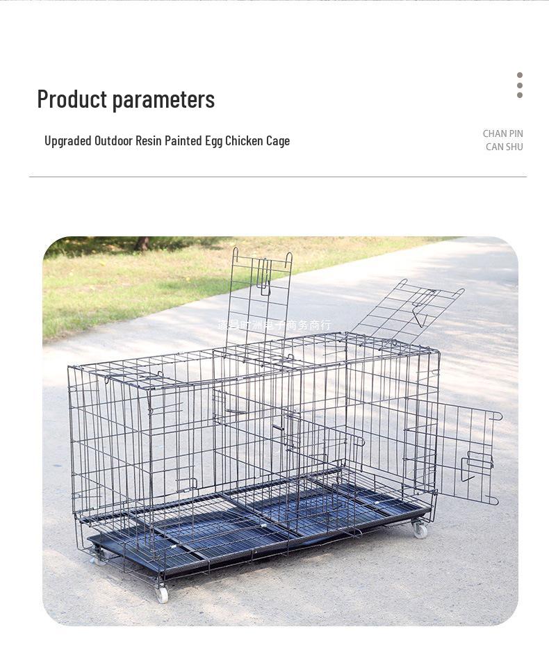 Extra Large Foldable Chicken Coop with Thickened Wire for Egg-Laying