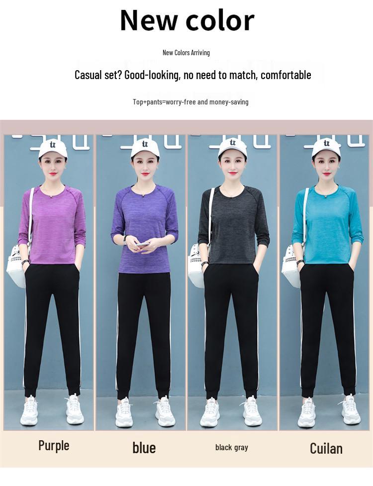 Dámská rychleschnoucí sportovní souprava Woodpecker - 2025 Ležérní dvoudílný set na běh a lezení pro podzim a jaro