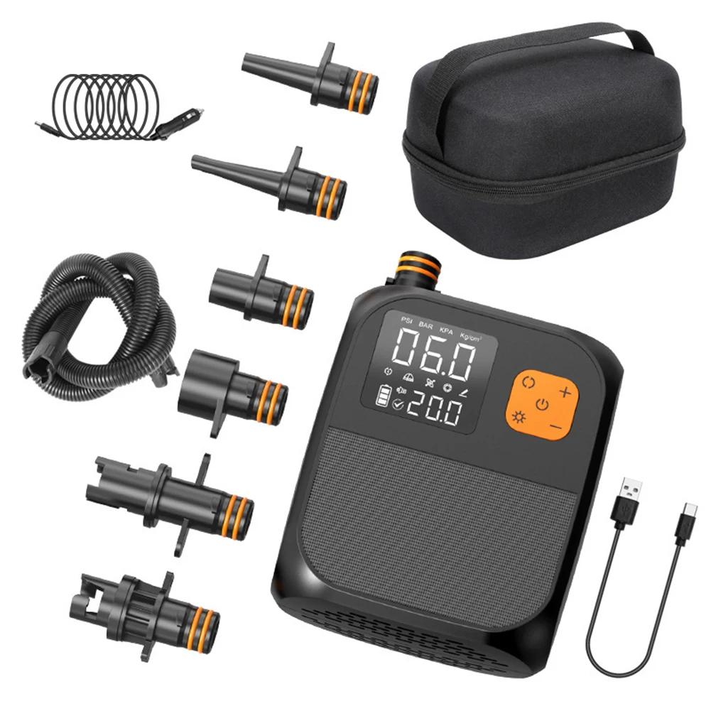 Portable Inflation Pump Quick Charging Wireless Air Pump with Flashlight Electric Air Pump for Rubber Boats Inflatable Boats