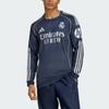 adidas Real Madrid 25/26 Trasferta Versione Tifoso Aderente Elegante Manica Lunga Morbida Maglia da Calcio Uomo maglia JP3939