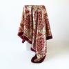 Vintage-print Silk Scarf, 90×90cm, Faux Silk Headscarf, Glossy Satin Headscarf, Head-wrapping Scarf