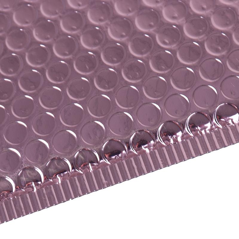 10 selbstklebende Luftpolsterumschläge aus Poly-Metall in Roségold