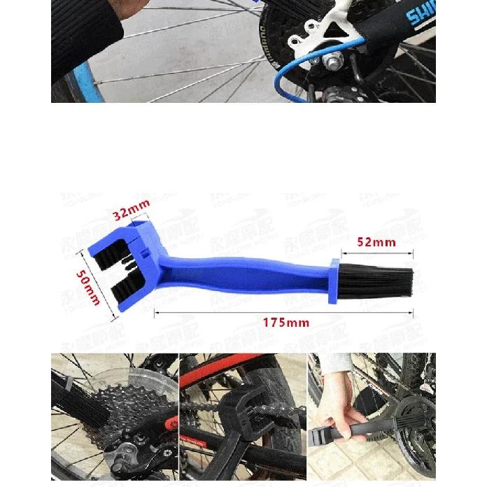 1 Stück Motorrad-Kettenbürste Kunststoff 3-seitiger Vierkantkopf-Bürste Motorradbürste Reinigungskette Outdoor-Scheuerwerkzeug Straßenpflege Werkzeuge