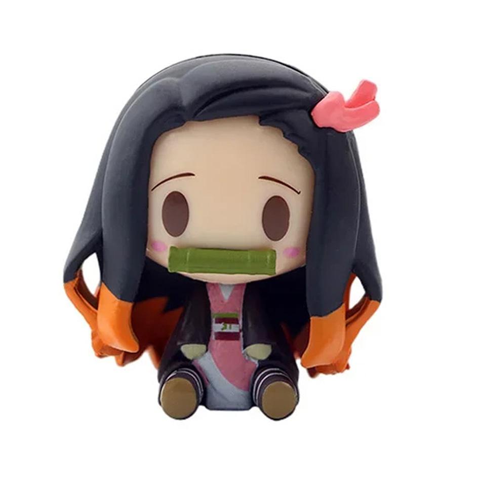 Anime Demon Slayer Blind Bag 4pcs Set Handmade Anime Cartoon Doll Desktop Decoration Birthday Gift Cute Toys