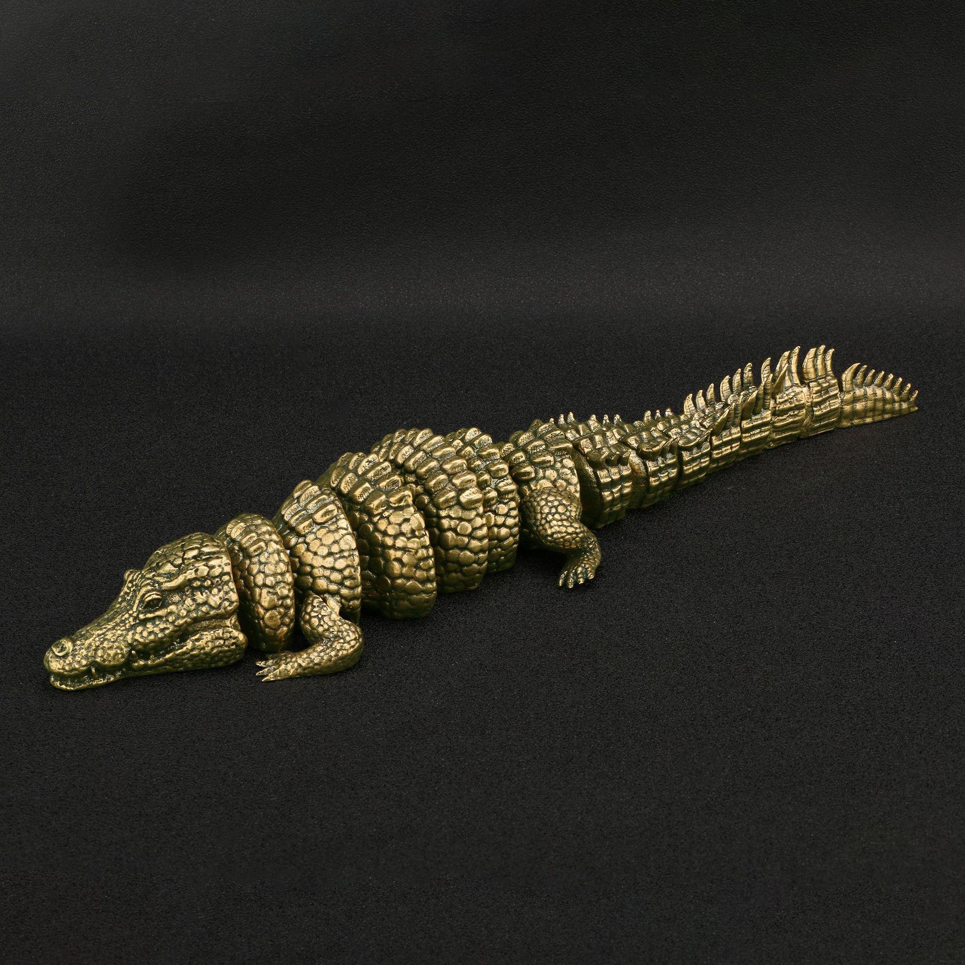 

Антикварный Стиль 3D Живой Крокодил Китайский Река Янцзы Аллигатор Украшение Выставочный Зал Высококачественное Декоративное Ремесло Коллекция