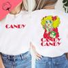 Kawaii Candy Tshirt Print Streetwear Harajuku Cartoon Fashion Shoujo Girl Style Clothes Short Sleeve Casual Female Graphic Tees