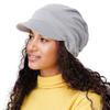 Solid Color Versatile Travel Headscarf Hat with Multicolor Brim