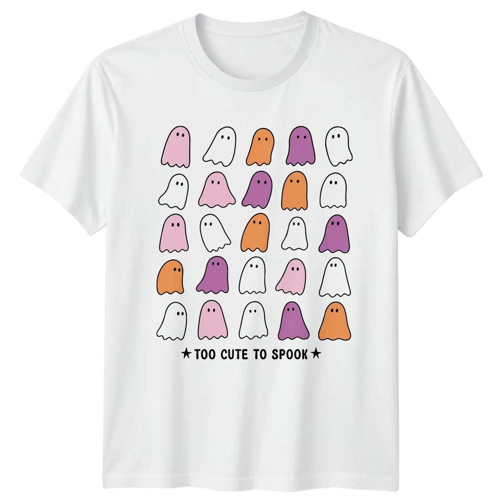 Too Cute To Spook Halloween Ghosts Unisexs Unisexs Graphic Tee S