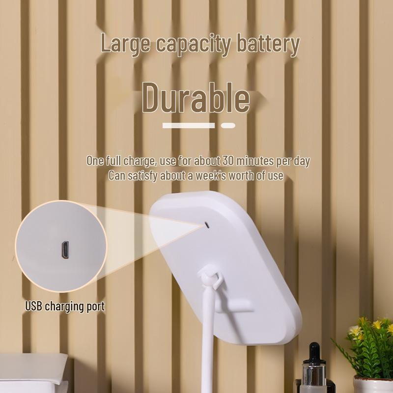 Specchio LED Trendy per Trucco con Luci per Dormitorio - Portatile, Rotante, Specchio da Tavolo