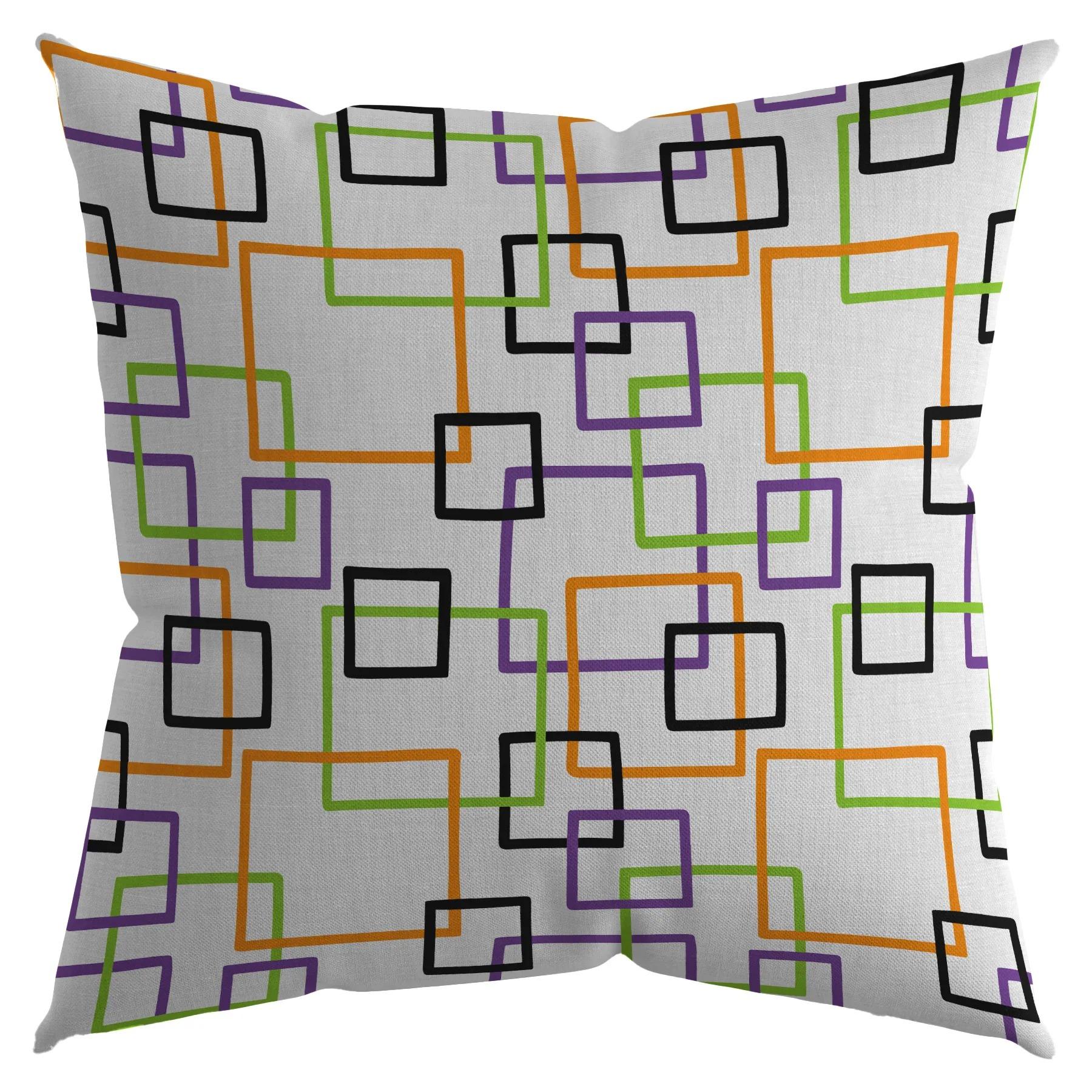 

Geometric Simple Print Pillowcase Car Ornaments Office Living Room Home Pillowcase 40x40cm
