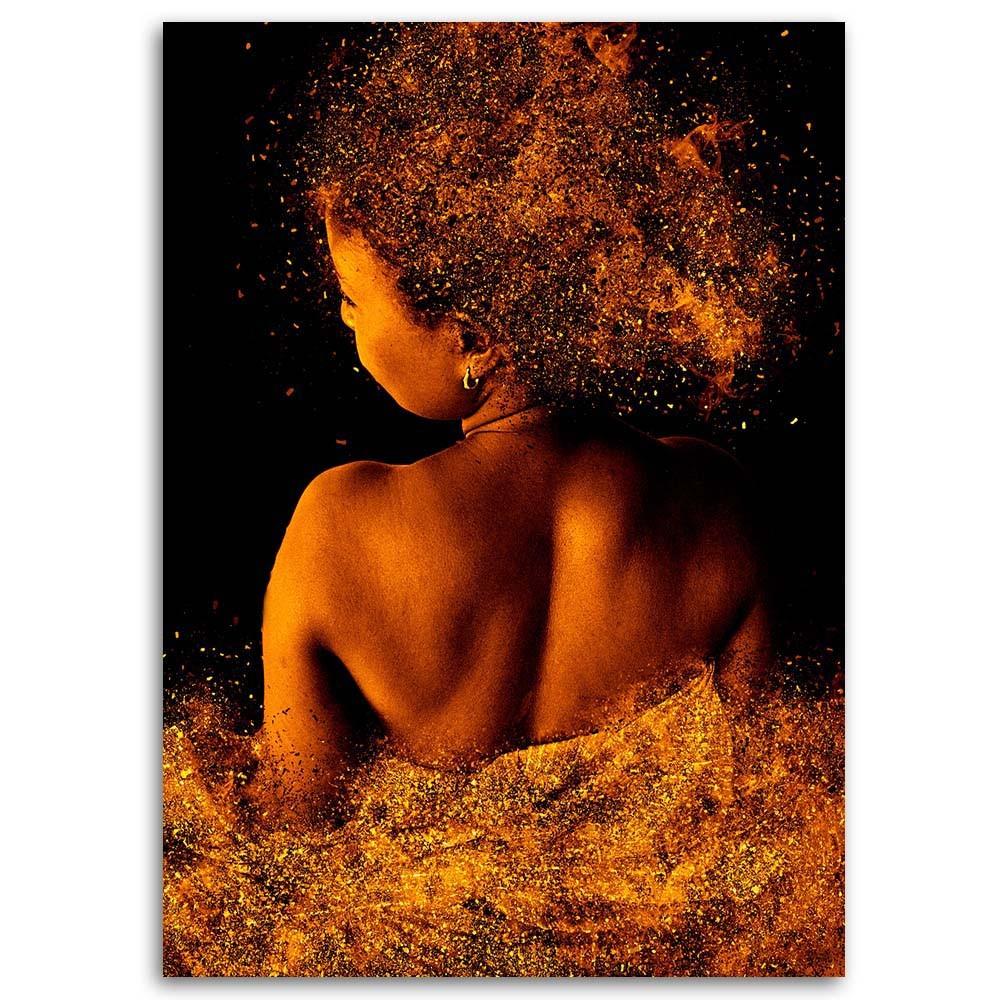 Canvas Print Beautiful Woman Gold Dust