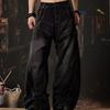 American Retro High Street Ripped Old Scimitar Jeans Men's and Women's Loose Straight Hip-hop Wide-leg Pants Sickle Pants