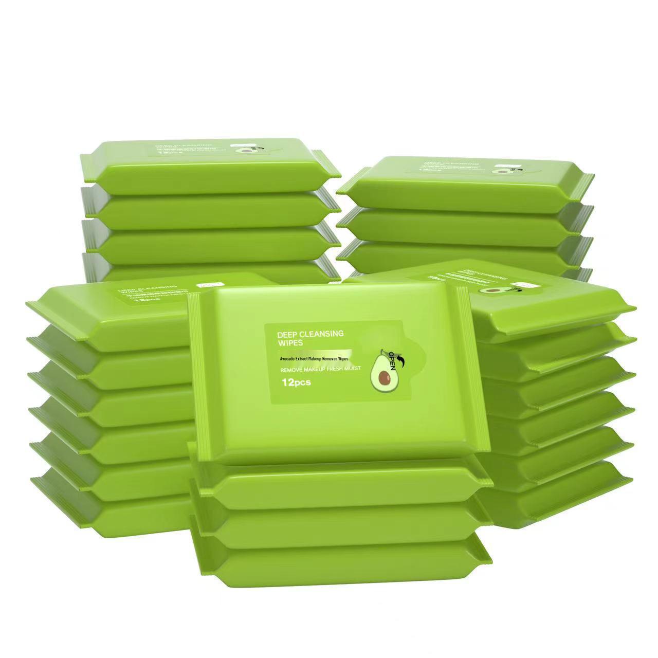 Влажные салфетки для глубокого очищения макияжа с авокадо - Мягкие, не требуют смывания, одноразовые влажные салфетки для лица и глаз