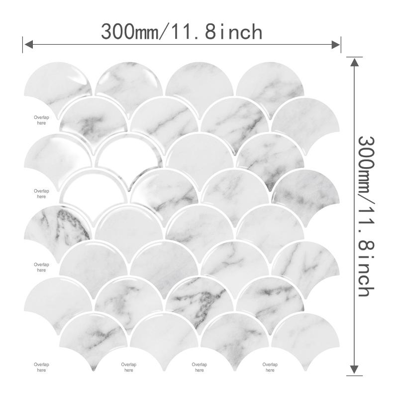 Selbstklebende 3D-Wandaufkleber PVC Wasserdicht Imitation Wandfliesen Abziehen und Aufkleben Hitzebeständig Küchenrückwand