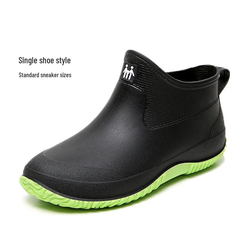 Men's Low-Cut Non-Slip Rain Boots - Water Shoes for Outdoor Wading