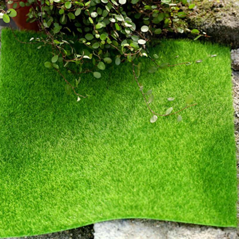 Mini emulație gazon ornament de grădină lichen Craft oală Zână Dollhouse Decor DIY