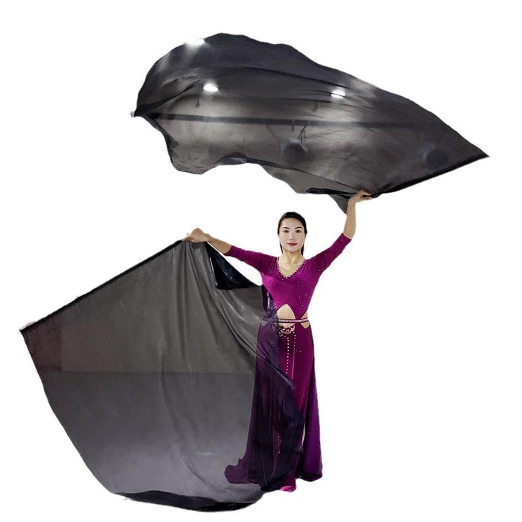 2Pcs Praise Dance Flags Semicircle Angel Wing Flags Praise Dance Worship Flags with Scalable Rod for Dance Church