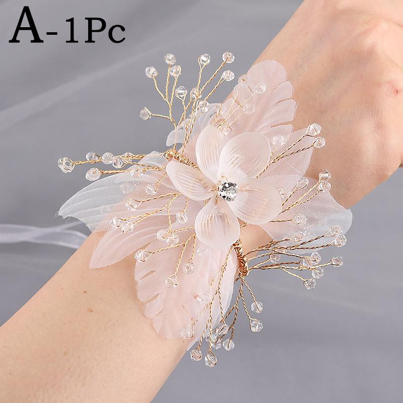 

Свадебный жених жемчуг корсаж невесты брошь браслет шикарный стразы вечеринка запястье цветок торжества ювелирные изделия аксессуары