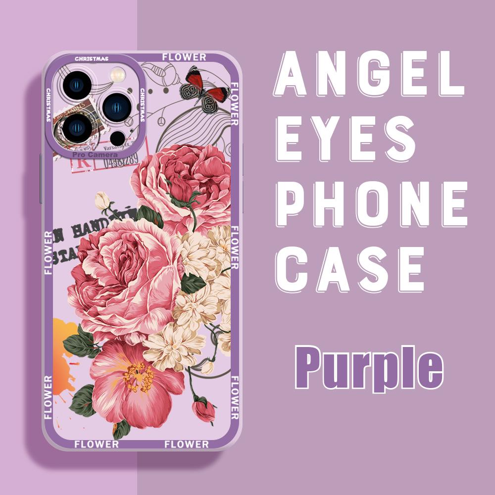 Husă de telefon cu cadru pătrat cu flori de lux pentru iPhone 13 Pro 12 mini 11 6 6s 7 8 Plus Samusng Vivo Husă moale TPU rezistentă la șocuri pentru telefon mobil.