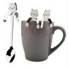 Cute Cat Spoon Gold Sliver Long Handle Spoons Flatware Drinking Tools Kitchen Conveninece Items Household Accessories Tools