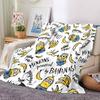 Minions Bananas Blanket Soft Throw Blanket For Home Bedroom Bed Sofa Travel Office Solid Christmas Blanket