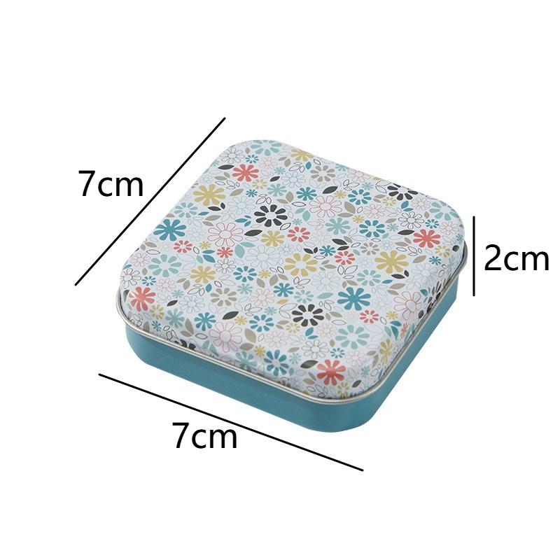 2Pcs Assorted Decorative Square Metal Storage Tins Sealed Hinged Lids Food Grade Containers for Party Candy Treat Gift Packaging