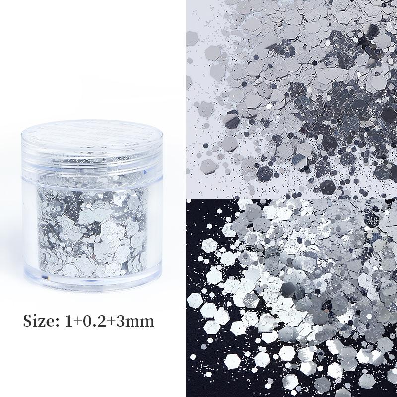 10ml Mixed Hexagons Glitter Flakes For Epoxy Resin Pigments Loose Sequins DIY Silicone Mold Filling Material Resin Craft Fillers