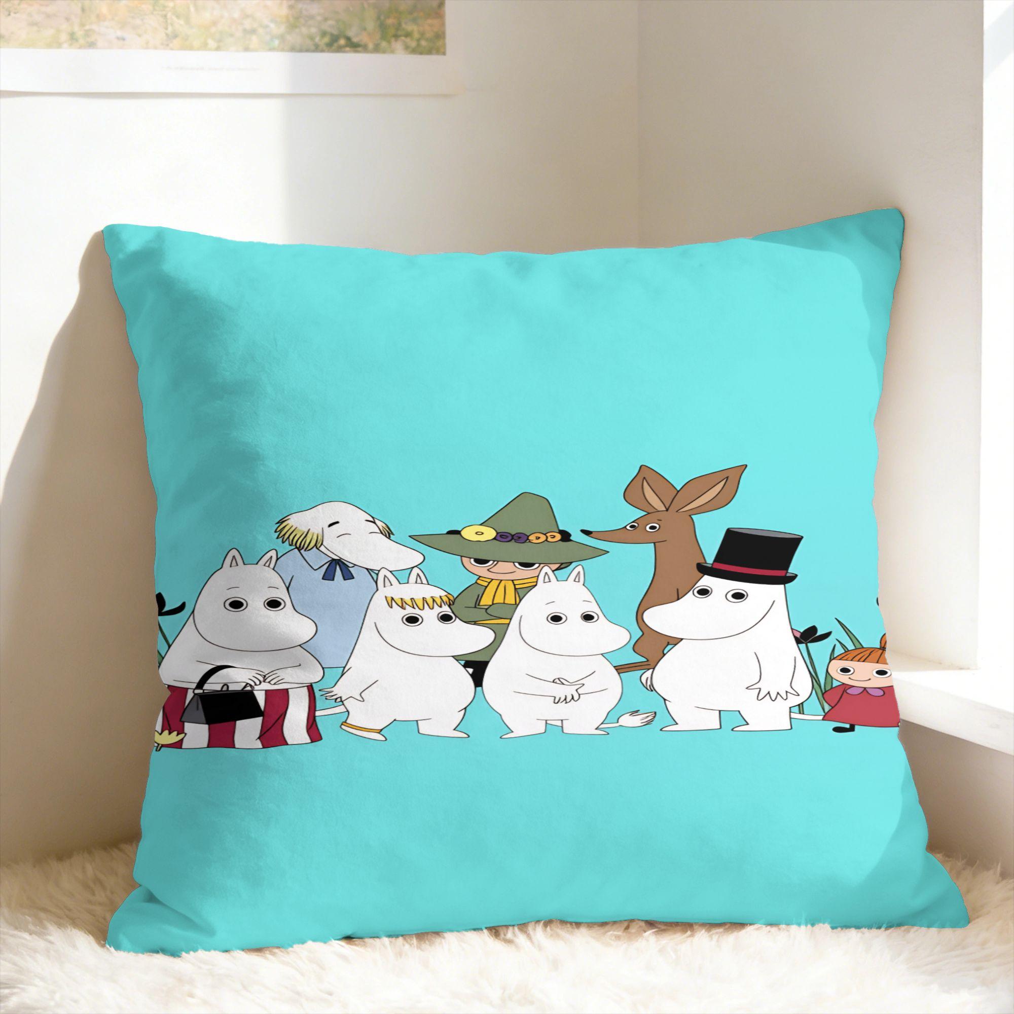 Süßer M-Moomins Kissenbezug Weicher Kissenbezug Moderne Kissenbezüge für Couch Sofa Schlafzimmer Peach skin 18*18(CM)-1Pcs