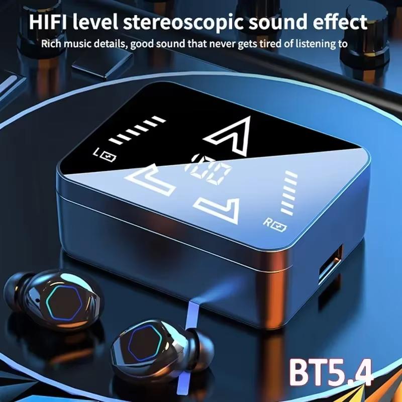 M48 Wireless Bluetooth Headset Noise Cancelling LED Earbud with Mic Wireless Headphones Bluetooth Earphones