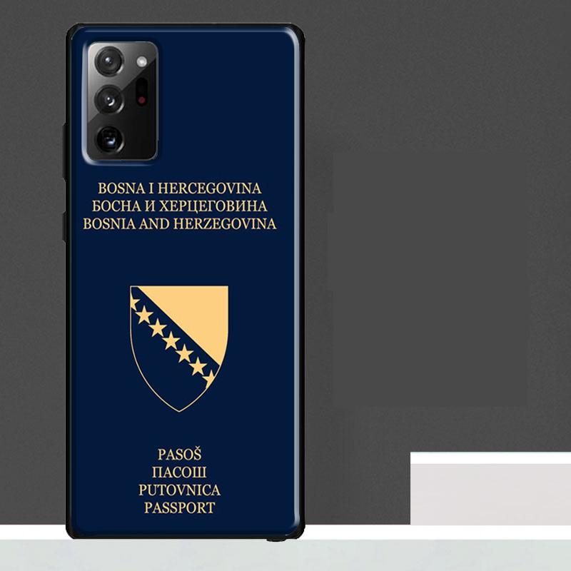 Bosnia and Herzegovina Passport Case For Samsung Galaxy S25 Ultra S23 S22 S21 S24 Ultra S9 S10 S20 Plus S24 FE Phone Cover