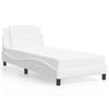 Vidaxl LED Bed Frame, White, 90X190 Cm, Faux Leather