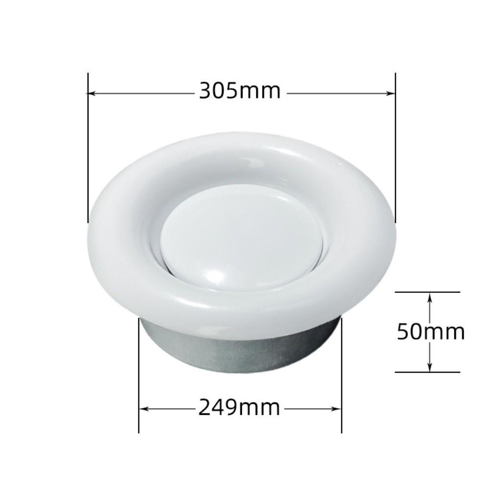 Durable 80-250mm Vent Cover Air Outlet Home Ventilation White Ventilation Cover Adjustable Ventilation Ducting