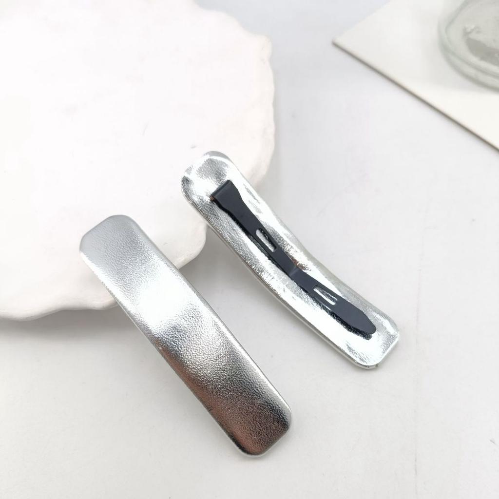 Y2k Hair Pins for Girl Silver Metal Duckbill BB Clips Women Hair Clips Side Bangs Female Ladies Barrettes Hair Accessories