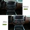 Auto Center Console Control Switch Knob Cover Trim Bezels For Chevy Silverado 14